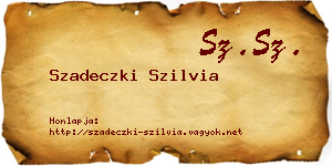 Szadeczki Szilvia névjegykártya